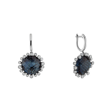 Diamond earrings with Topaz Sandra