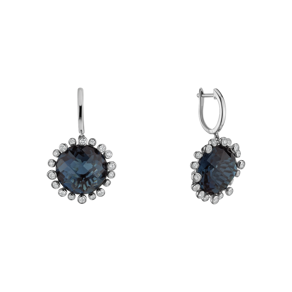 Diamond earrings with Topaz Sandra
