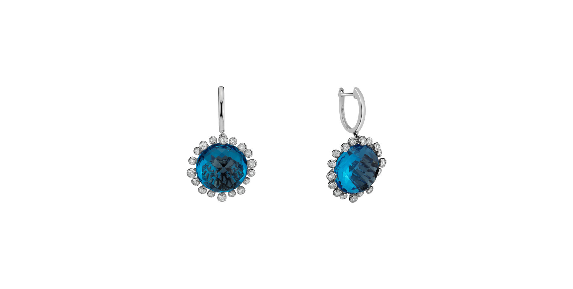 Diamond earrings with Topaz Sandra
