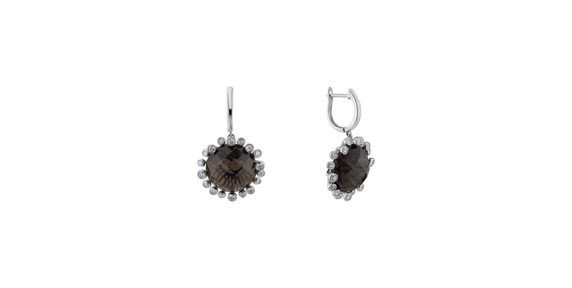 Diamond earrings with Quartz Sandra