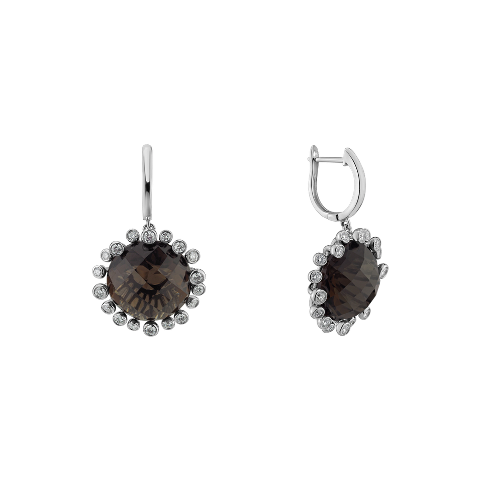 Diamond earrings with Quartz Sandra