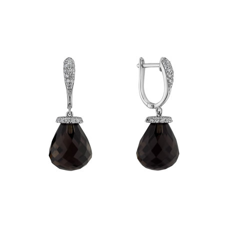 Diamond earrings with Quartz Traugott