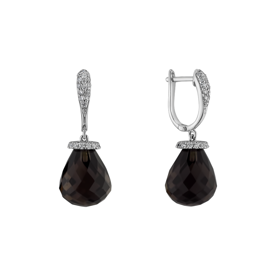 Diamond earrings with Quartz Traugott