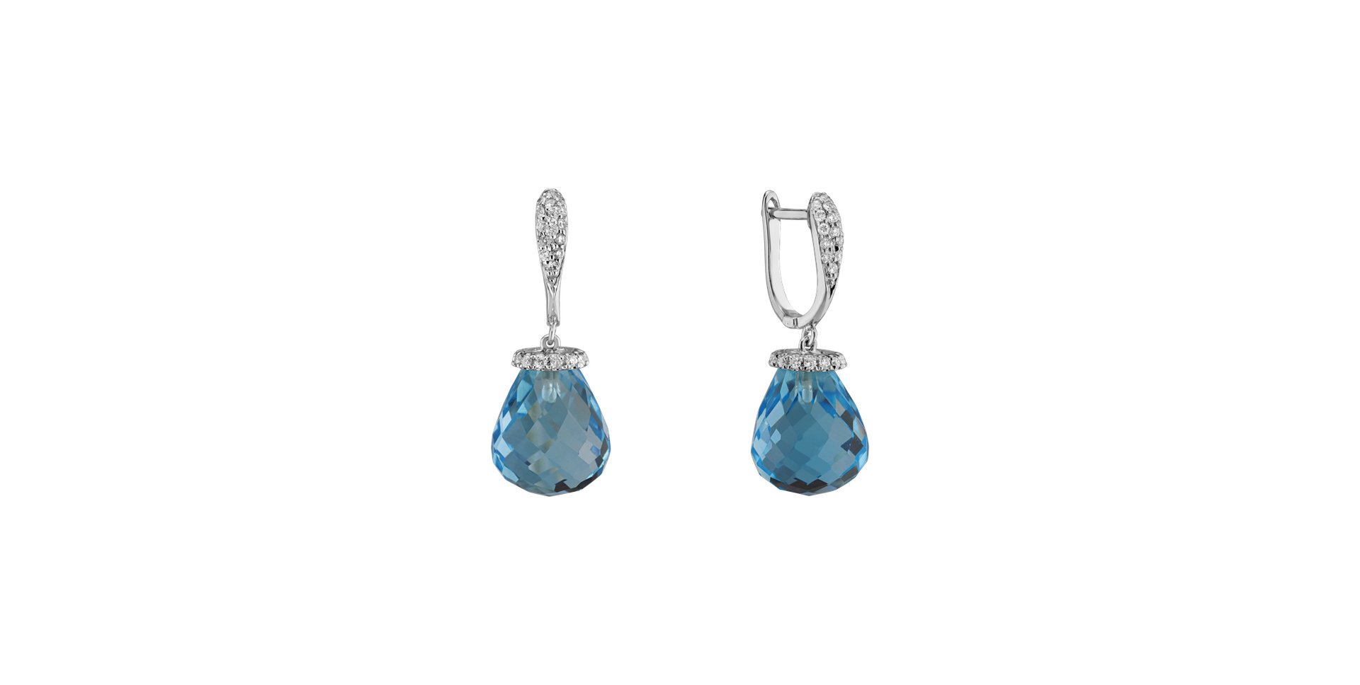Diamond earrings with Topaz Traugott