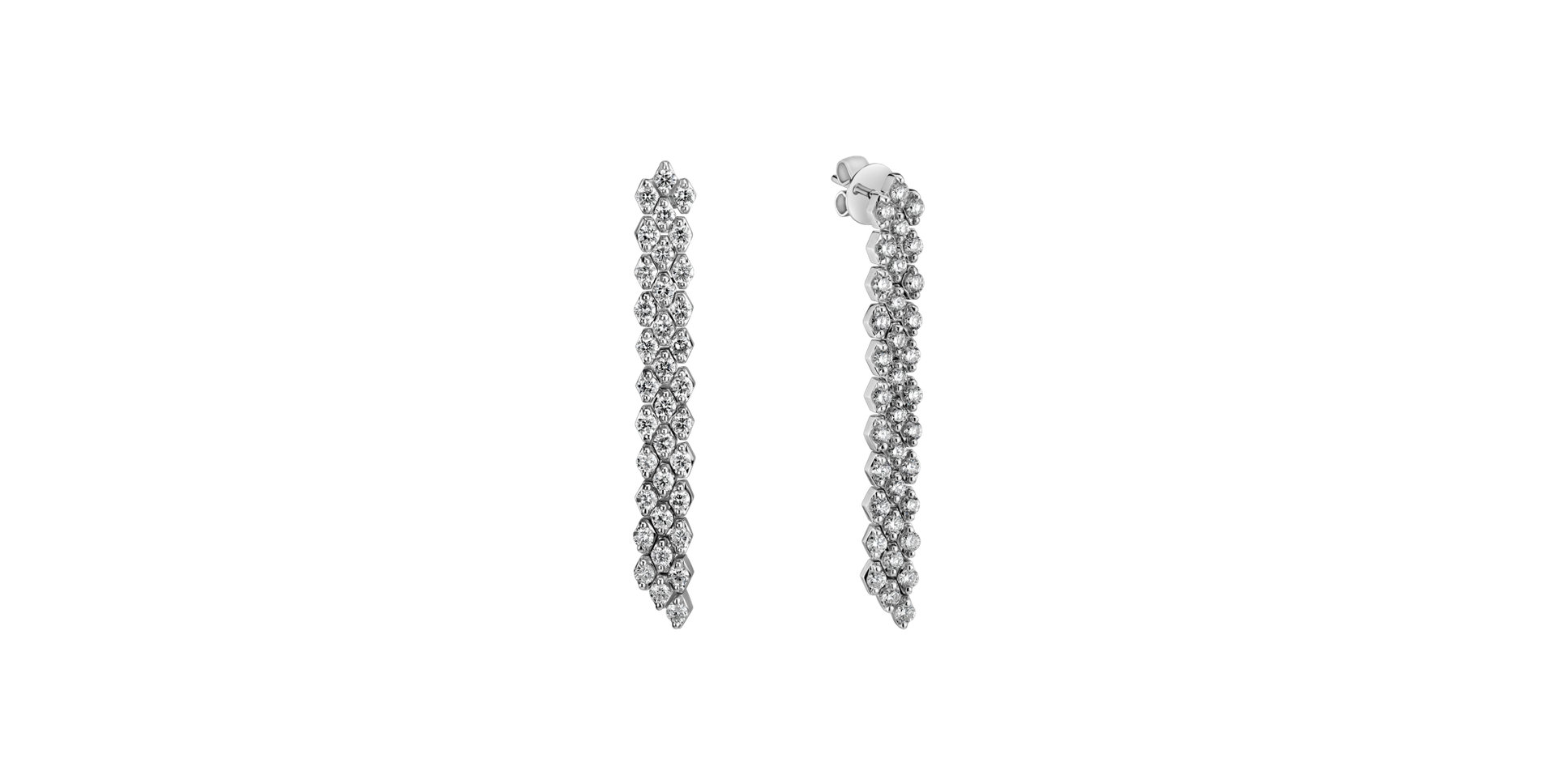 Diamond earrings Brilliant Waterfall