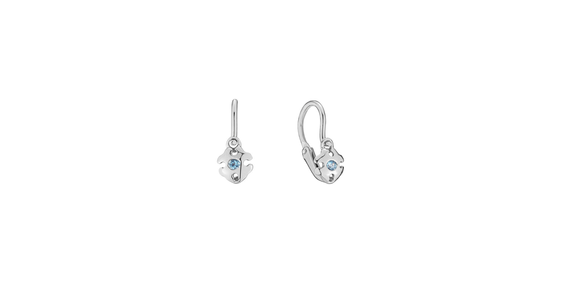 Children's earrings with Topaz Lullaby