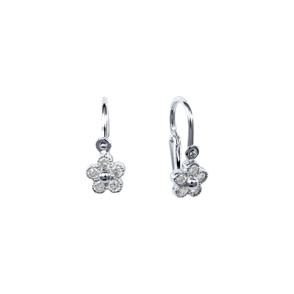 Children's diamond earrings Diamond Flower