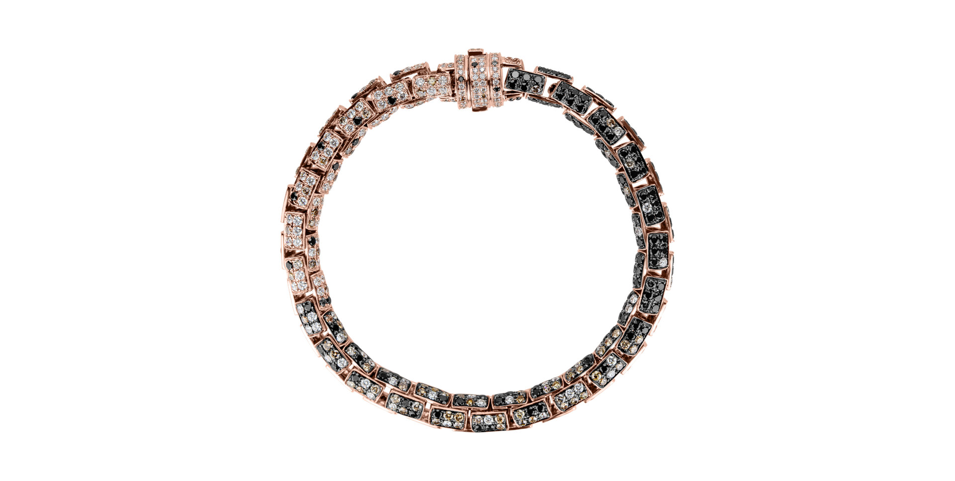 Bracelet with black and white diamonds Royal Ambassador