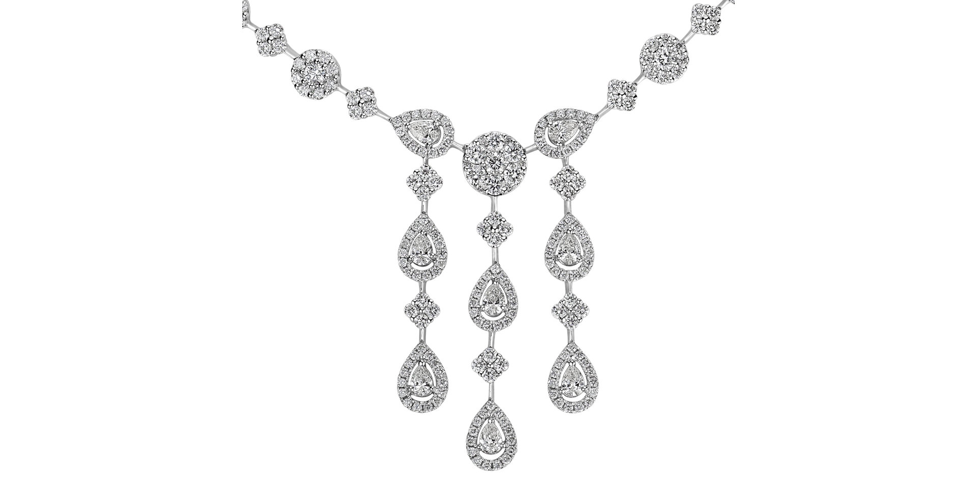 Diamond necklace charming morning dew