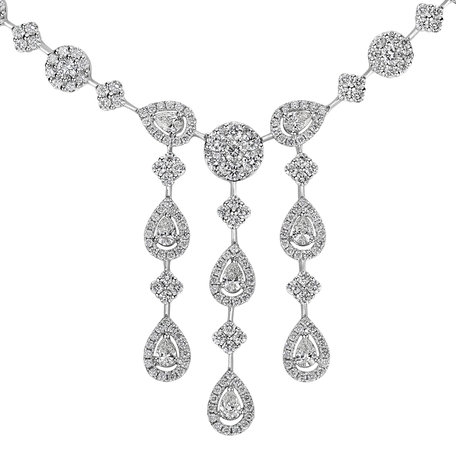 Diamond necklace charming morning dew