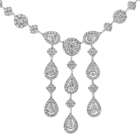 Diamond necklace charming morning dew