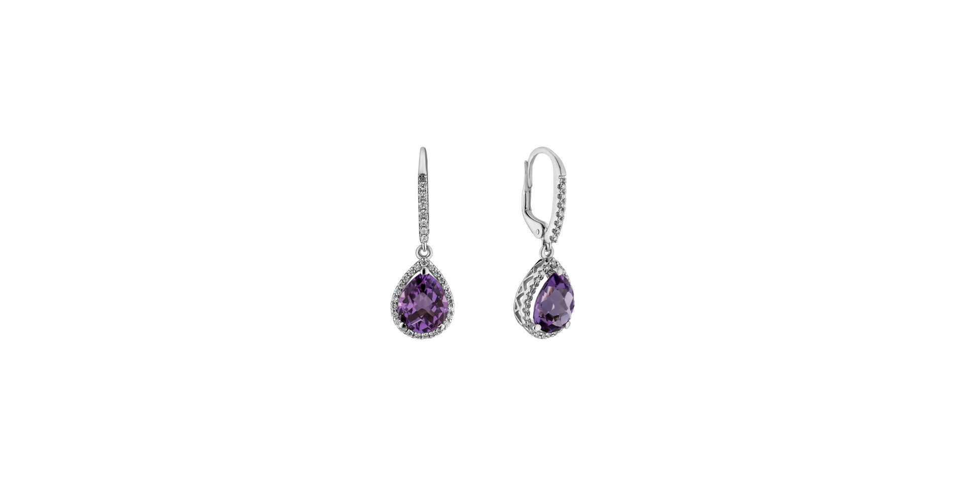Diamond earrings with Amethyst Thorns of Despair