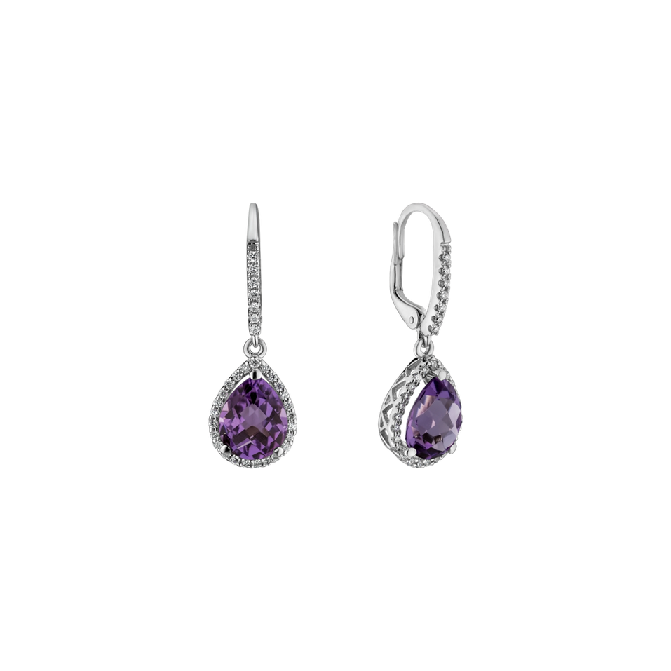 Diamond earrings with Amethyst Thorns of Despair