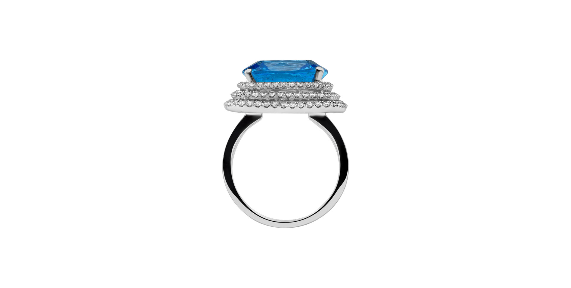 Diamond ring with Topaz Ofelia
