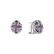 Diamond earrings with Amethyst Hamilton3