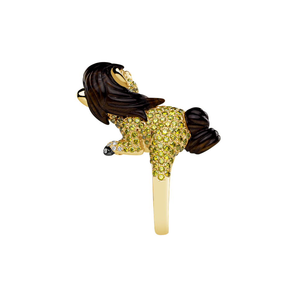 Diamond ring and gemstones Crazy Horse