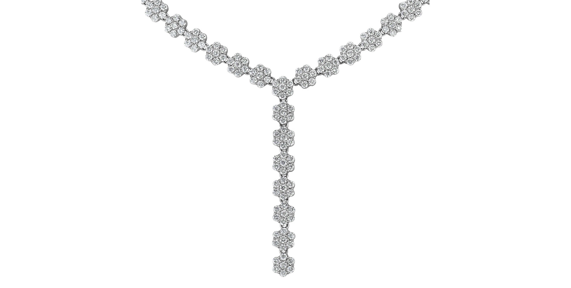 Diamond necklace Falling Meadow Raindrops
