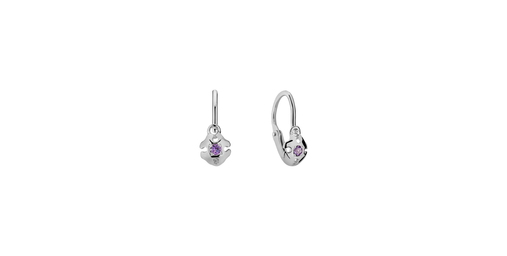 Children's earrings with Amethyst Lullaby