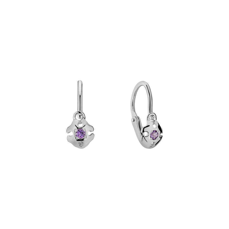 Children's earrings with Amethyst Lullaby