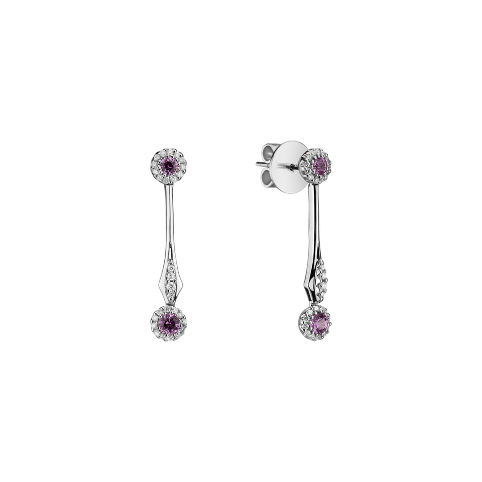 Diamond earrings and Sapphire Paisley