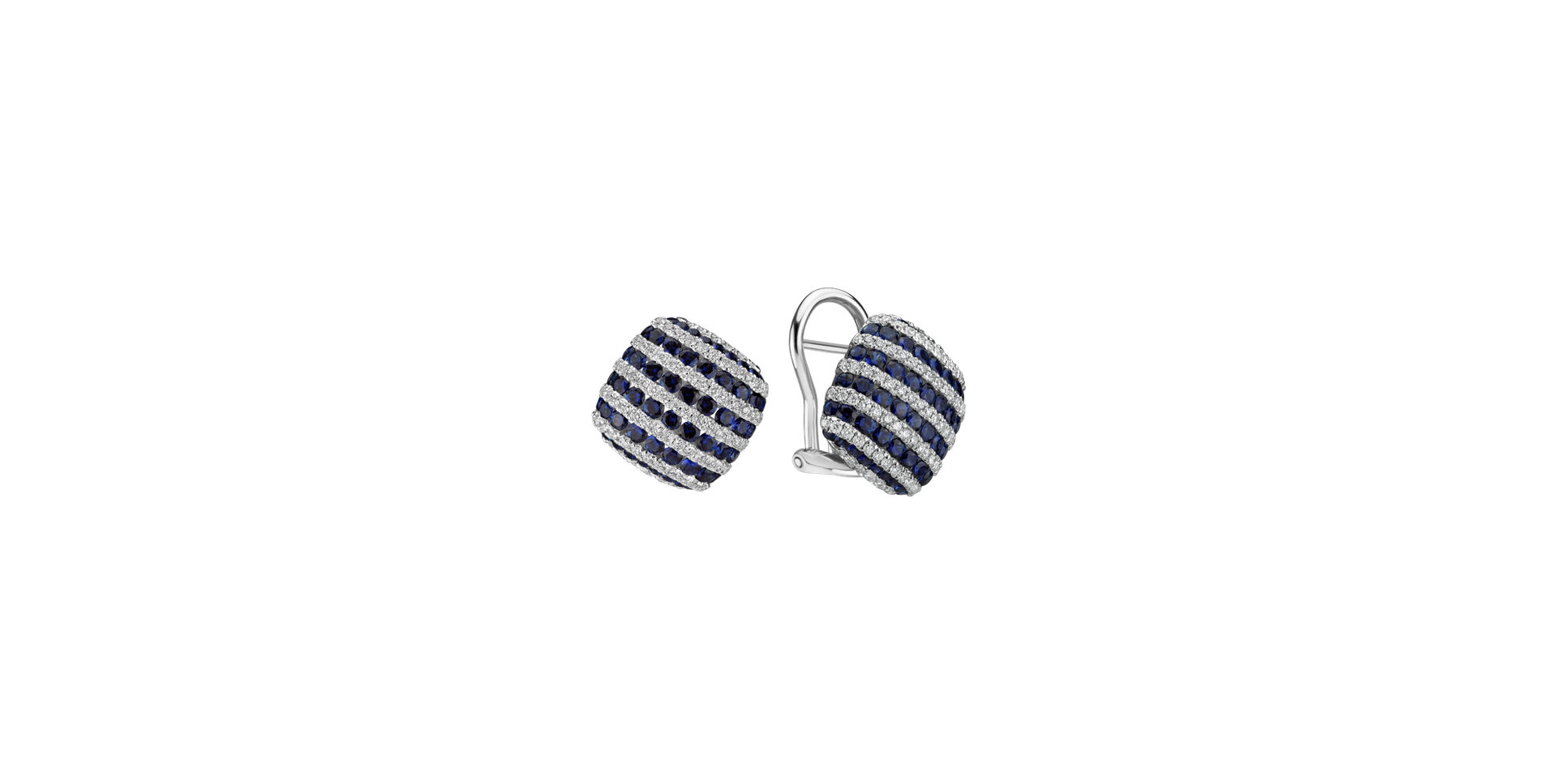 Diamond earrings and Sapphire Blue Delight