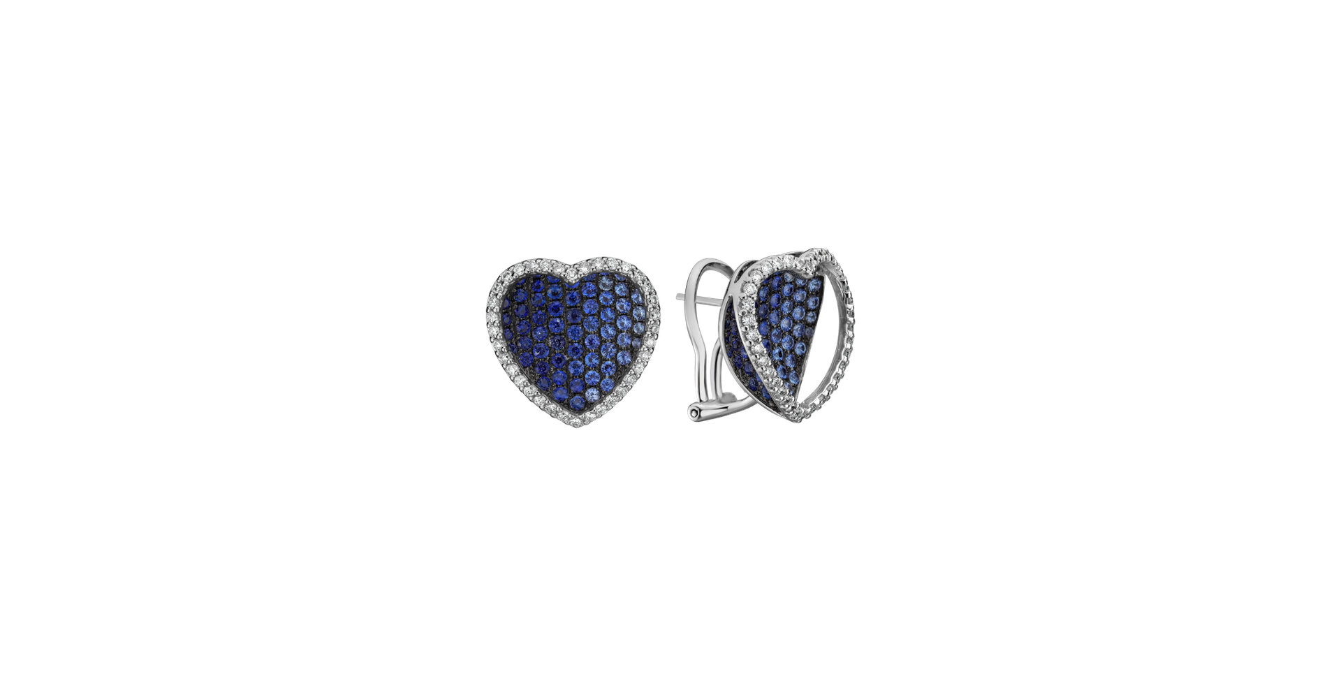 Diamond earrings and Sapphire Romantic Passion