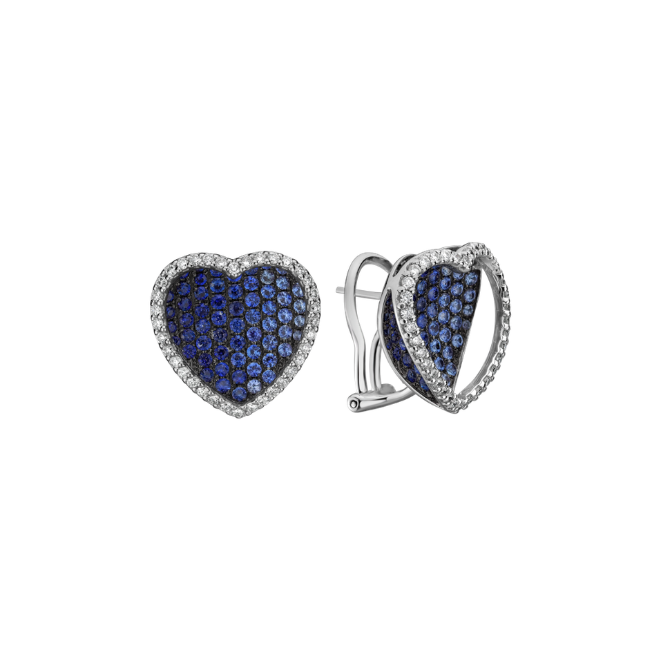 Diamond earrings and Sapphire Romantic Passion