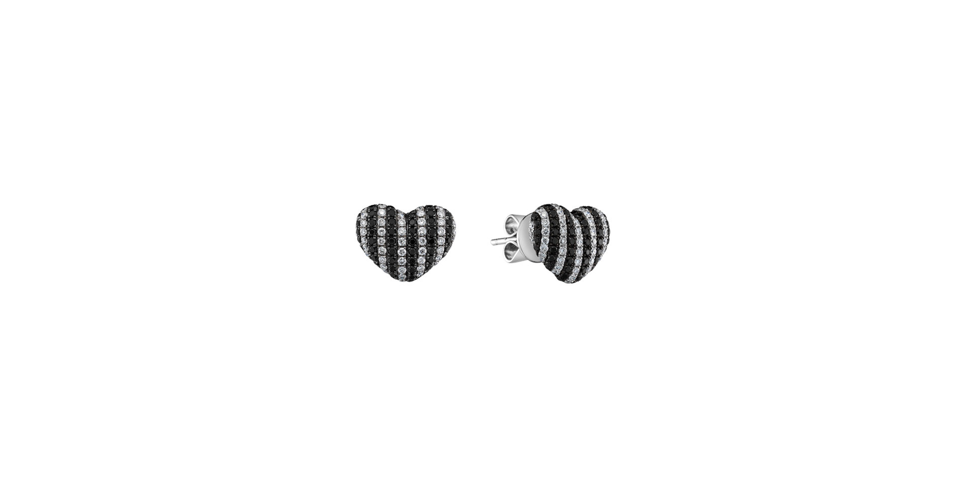 Earrings with black and white diamonds Lavinia