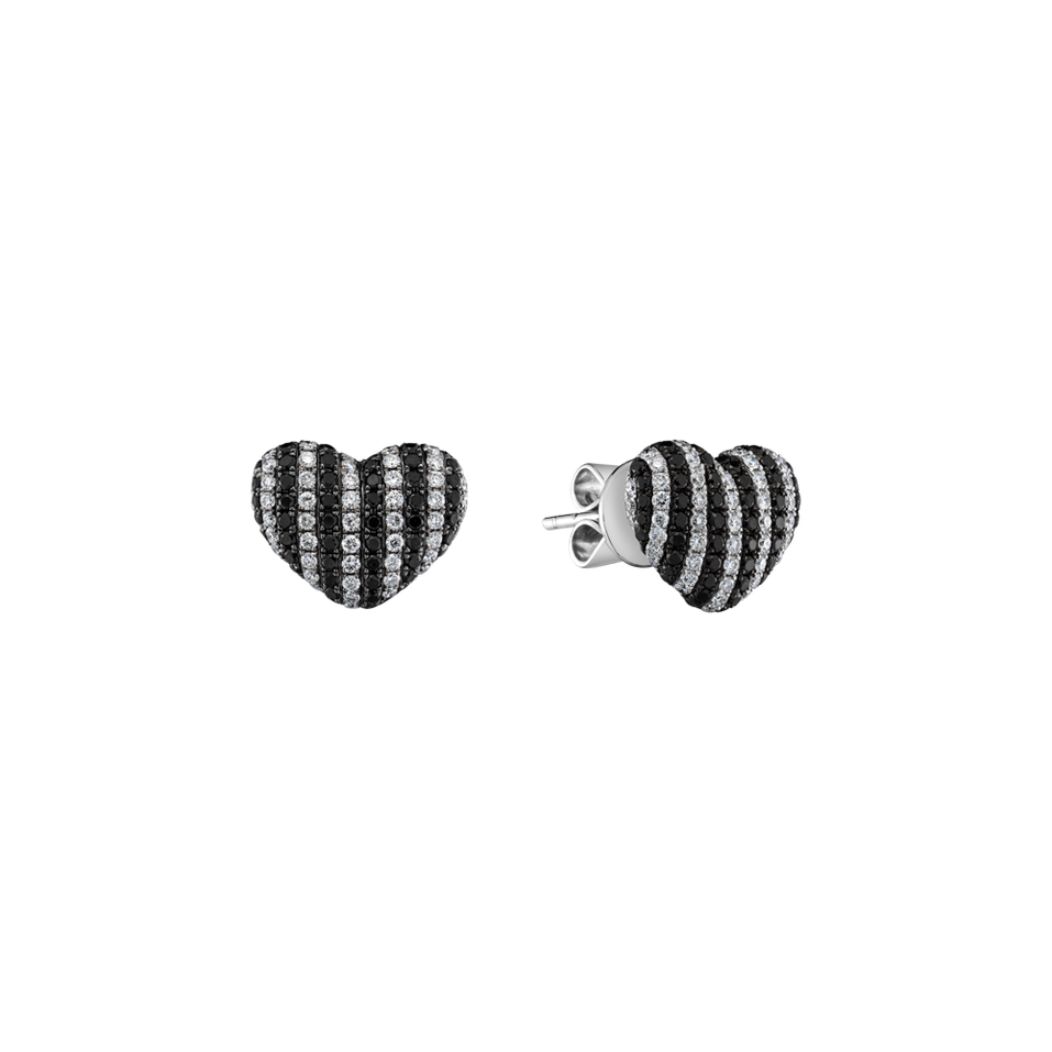 Earrings with black and white diamonds Lavinia