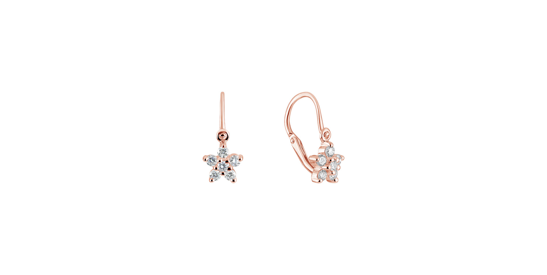 Children's diamond earrings Lovely