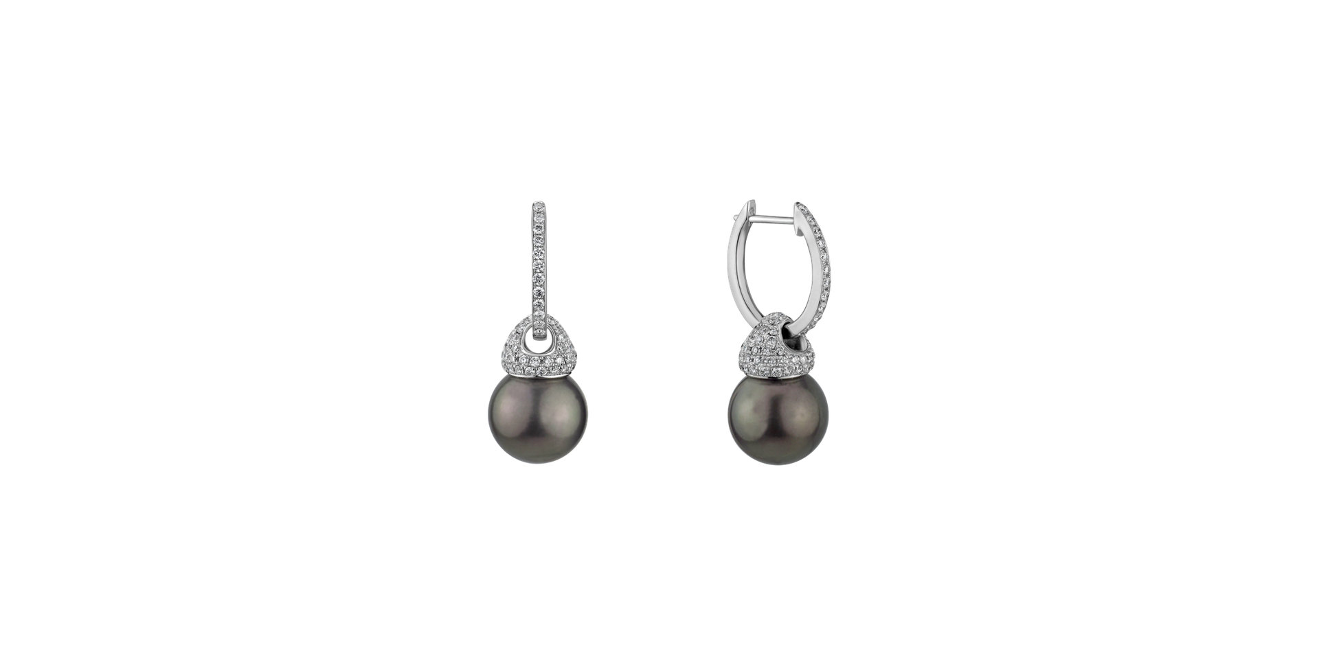 Diamond earrings with Pearl Lady Ocean