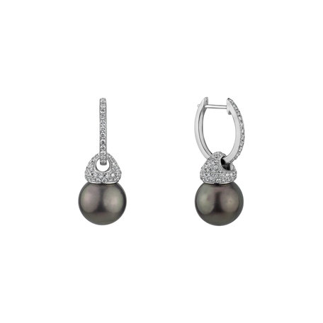 Diamond earrings with Pearl Lady Ocean