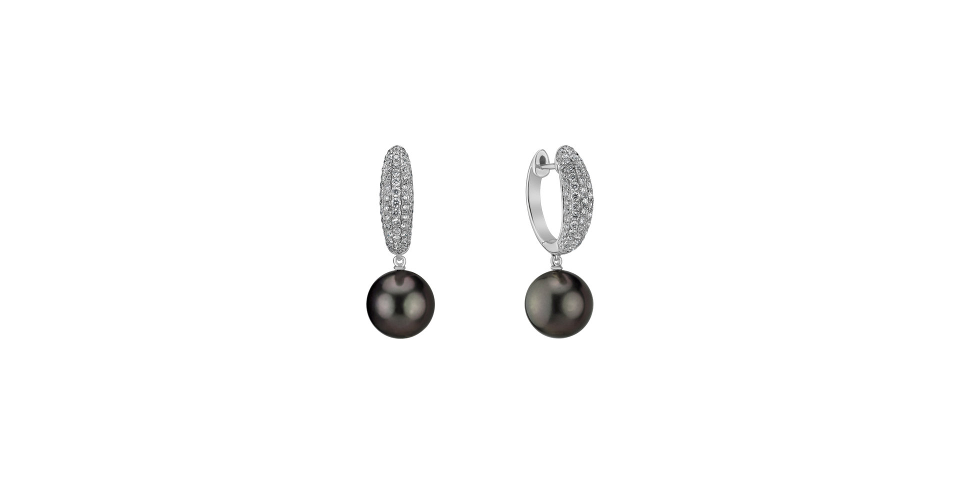 Diamond earrings with Pearl Eternal Waters