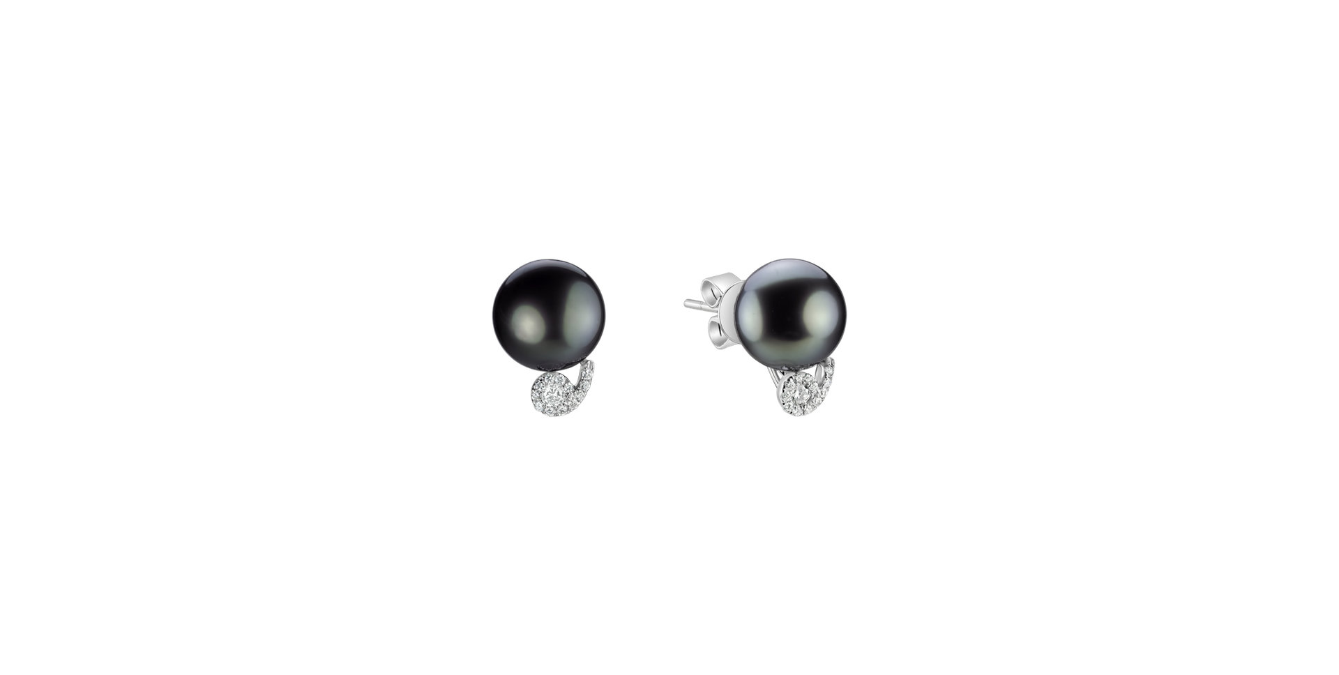 Diamond earrings with Pearl Barbados