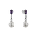 Earrings with Pearl, diamonds and Amethyst Ocean for Nadia3