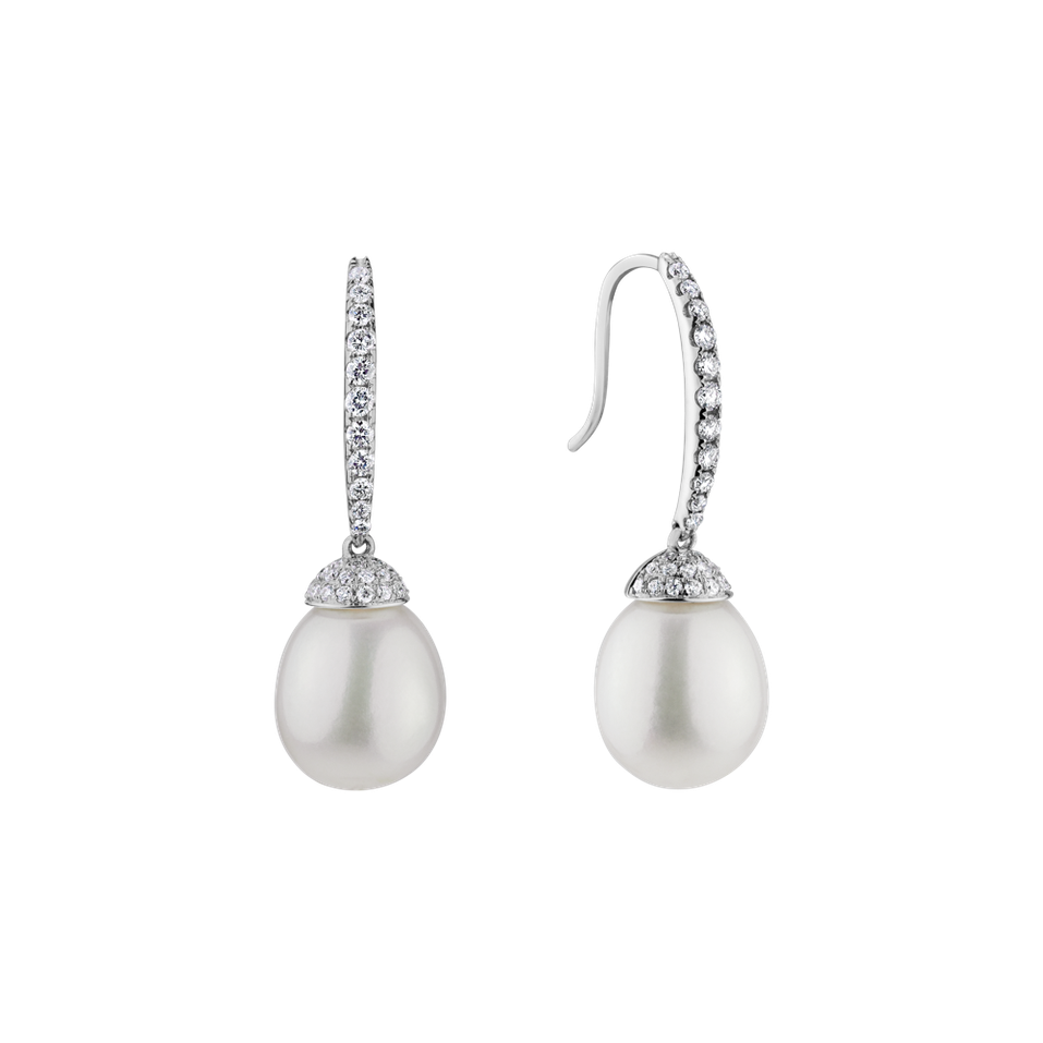 Diamond earrings with Pearl Underwater Marisol