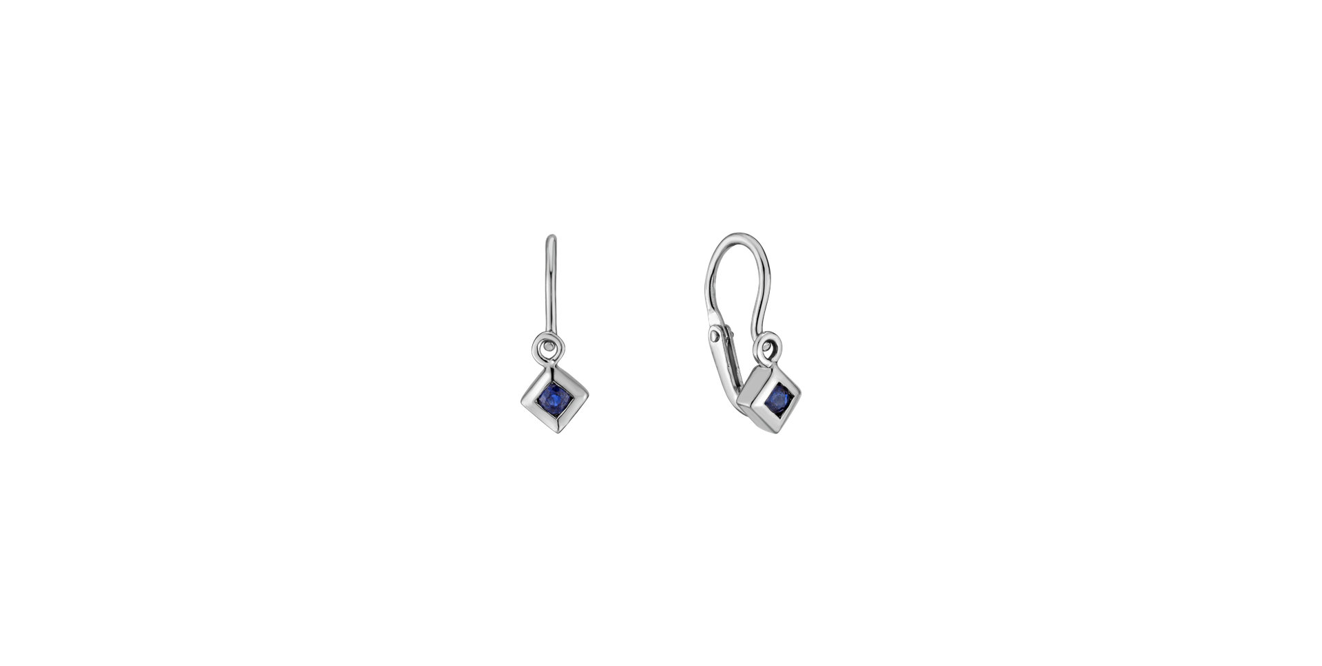 Children's earrings with Sapphire Graceful Youth