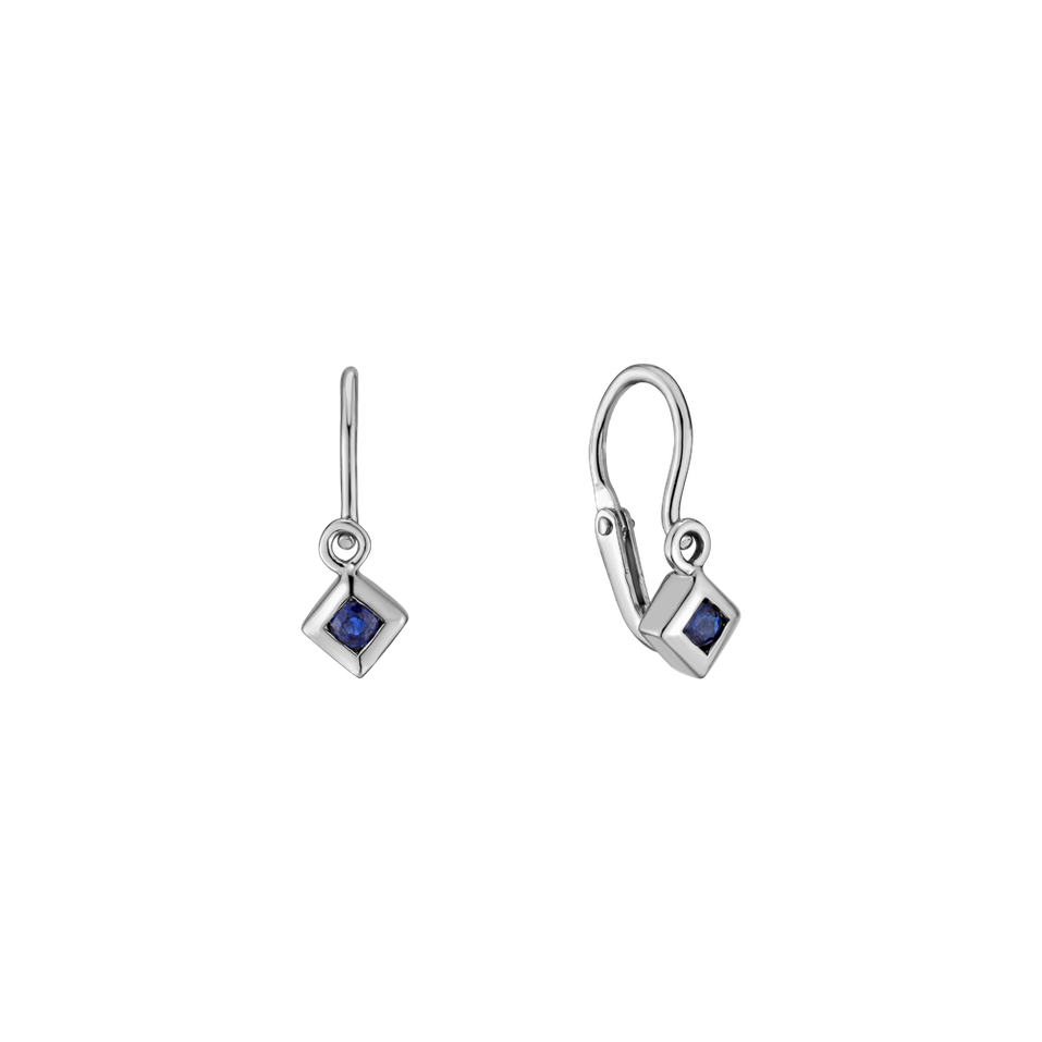 Children's earrings with Sapphire Graceful Youth