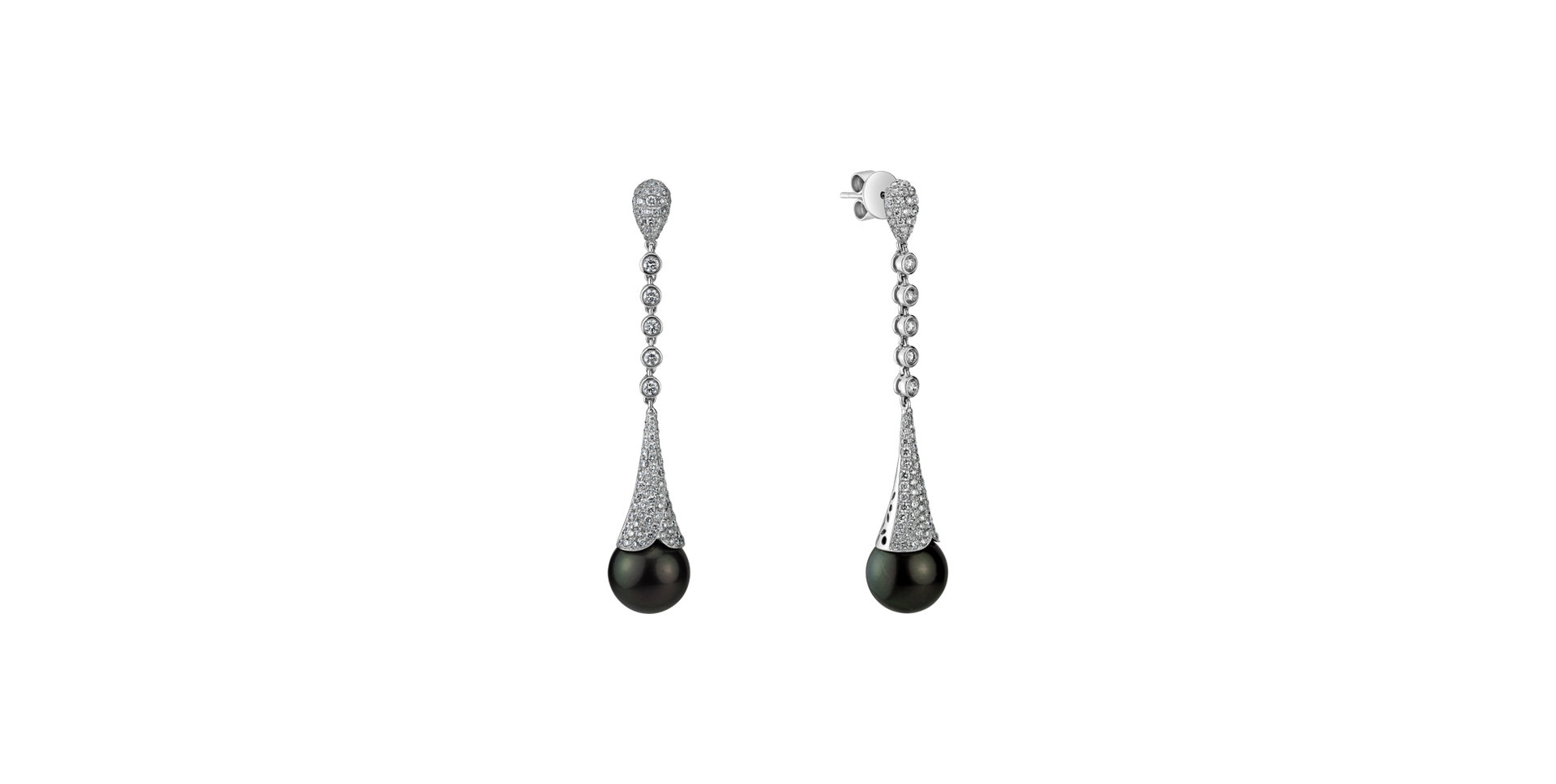 Diamond earrings with Pearl Underwater Hypnos
