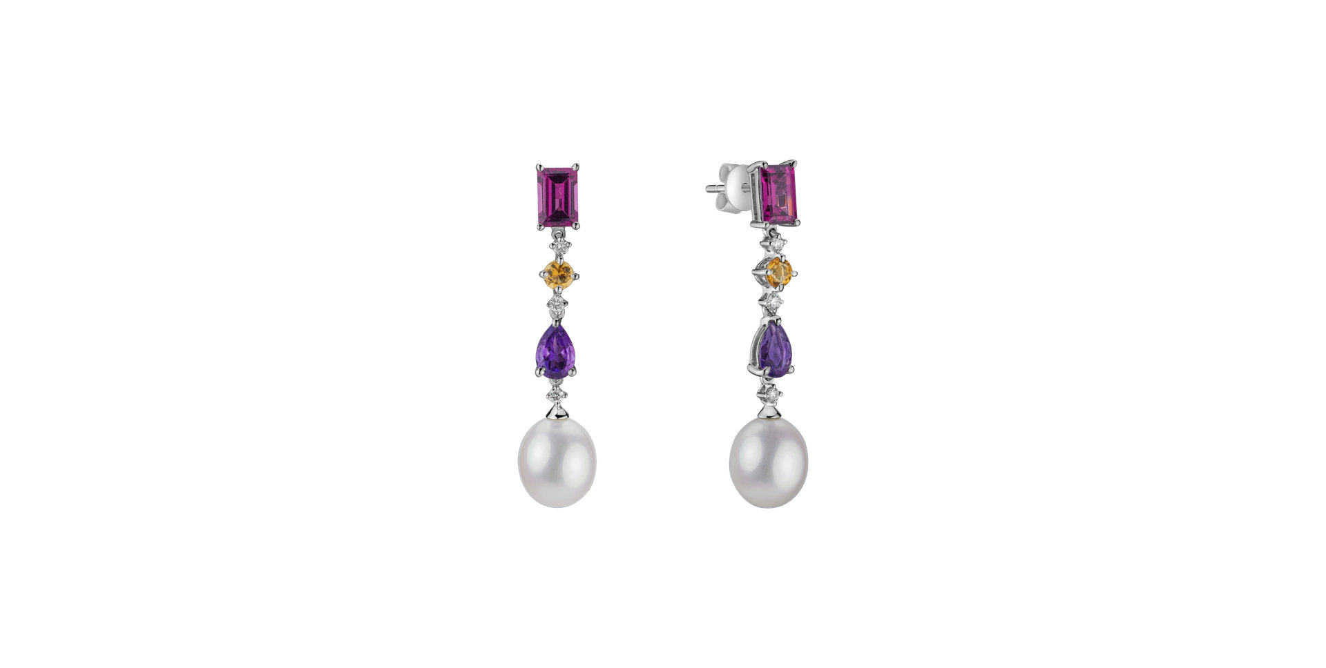 Diamond earrings and gemstones Murphy