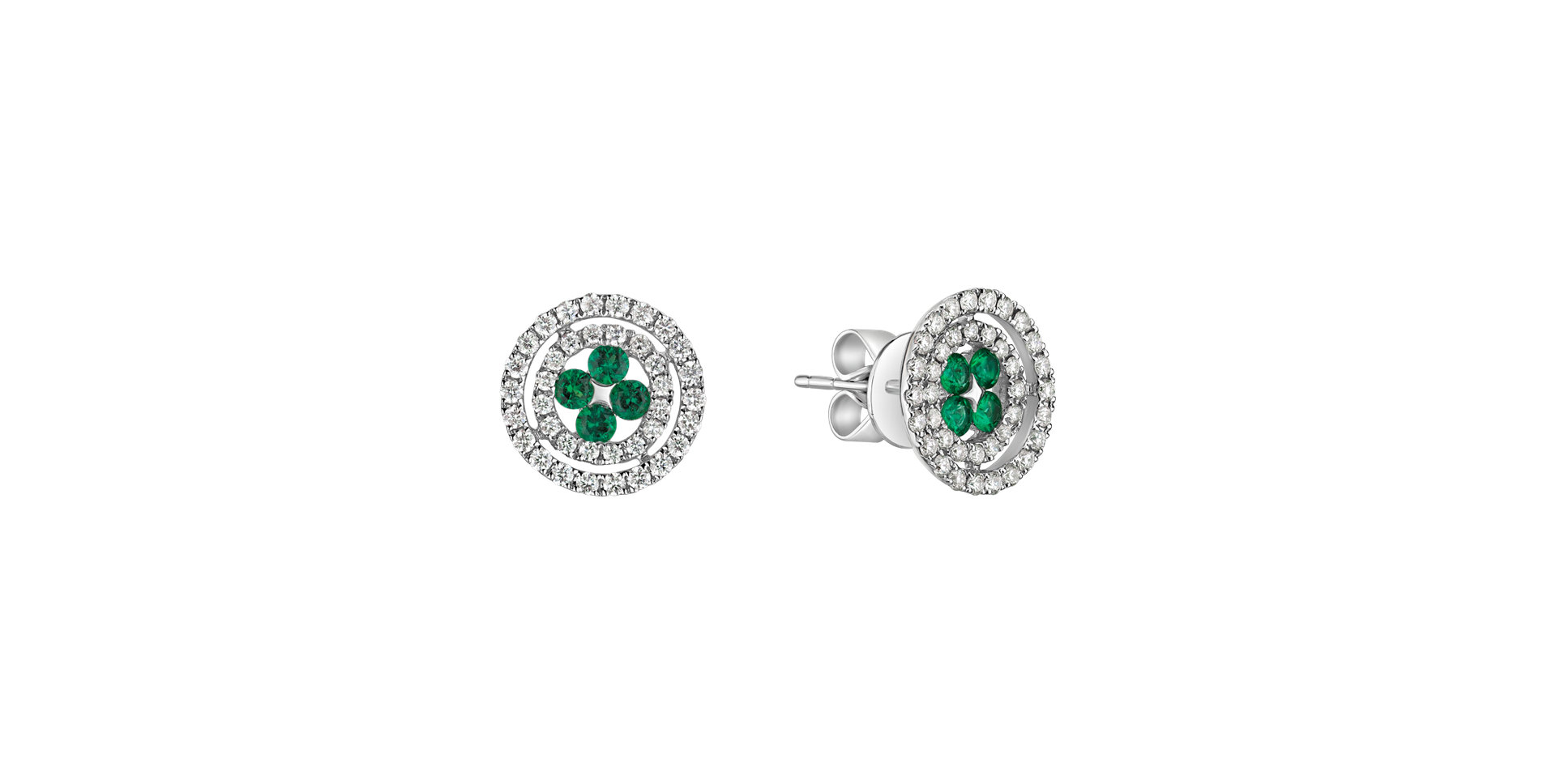 Diamond earrings and Emerald Susanna