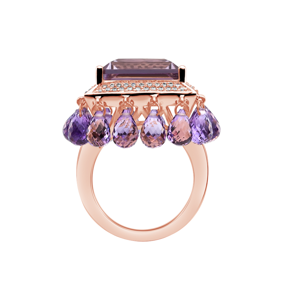 Diamond Diamond rings with Amethyst Concepcion