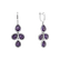 Diamond earrings with Amethyst Charming Princess3