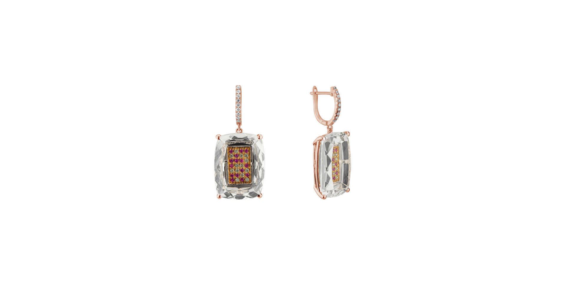 Diamond earrings, Topaz and Sapphire Laurice