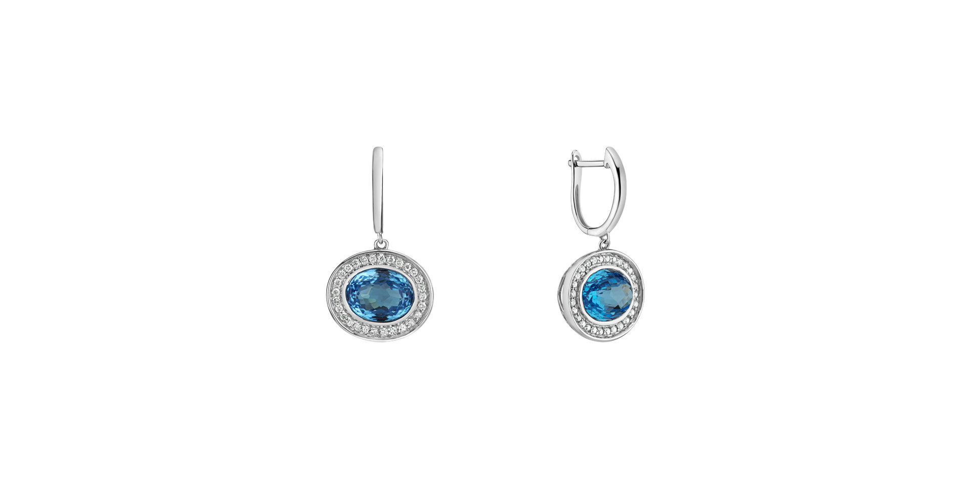 Diamond earrings with Topaz Ariella