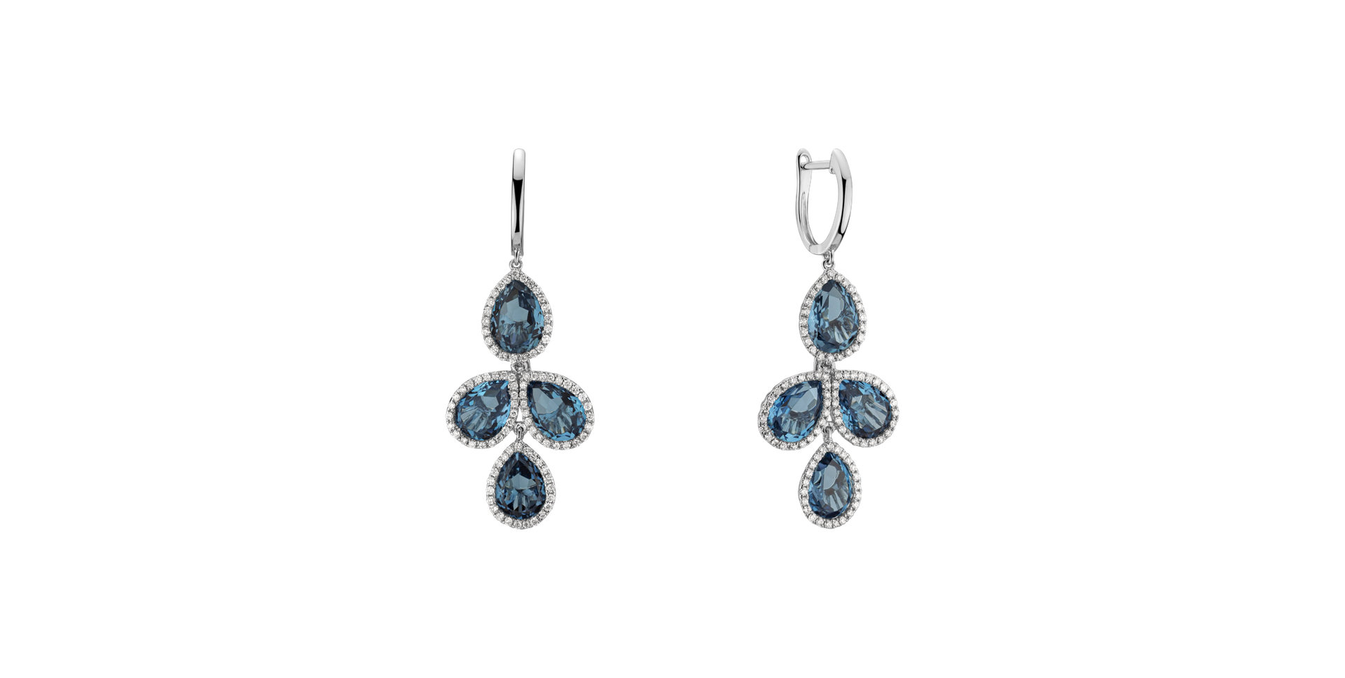 Diamond earrings and Topaz Mystic Rhapsody