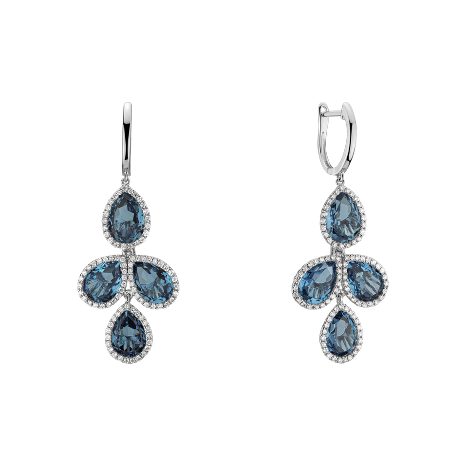 Diamond earrings and Topaz Mystic Rhapsody
