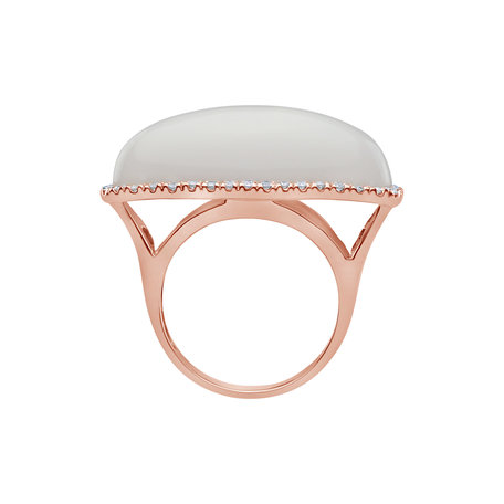 Diamond ring with Agate Night Passion
