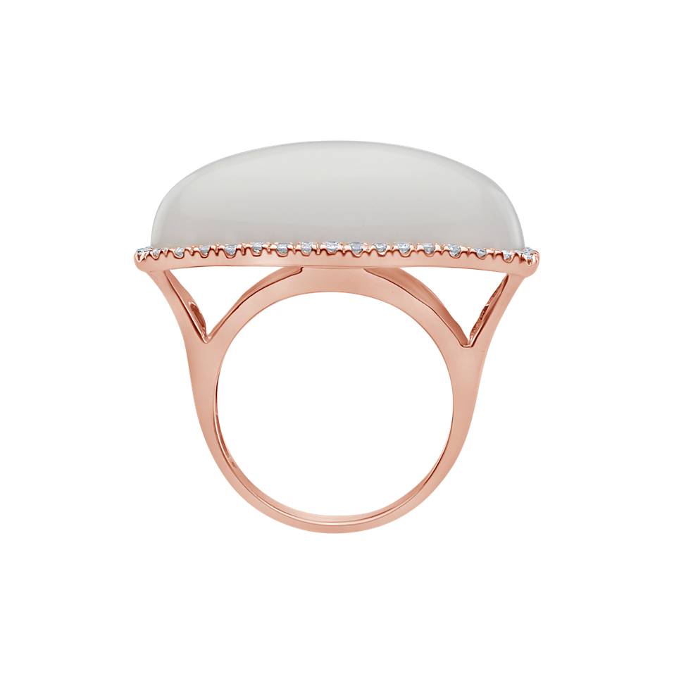 Diamond ring with Agate Night Passion