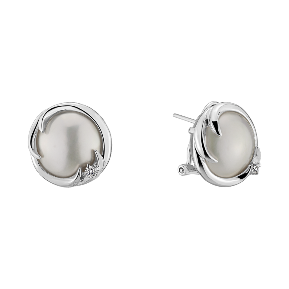 Earrings with Pearl diamonds Lola Waves